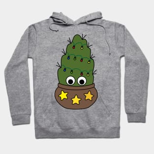 Cute Cactus Design #223: Cactus With Christmas Lights Hoodie